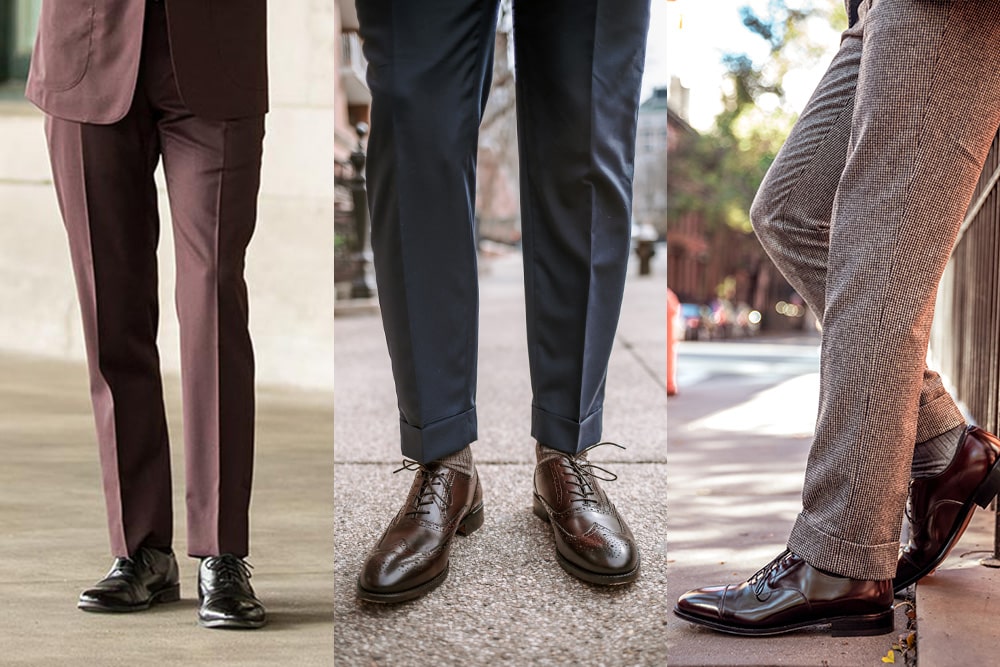 Different ways you can style Oxford shoes.