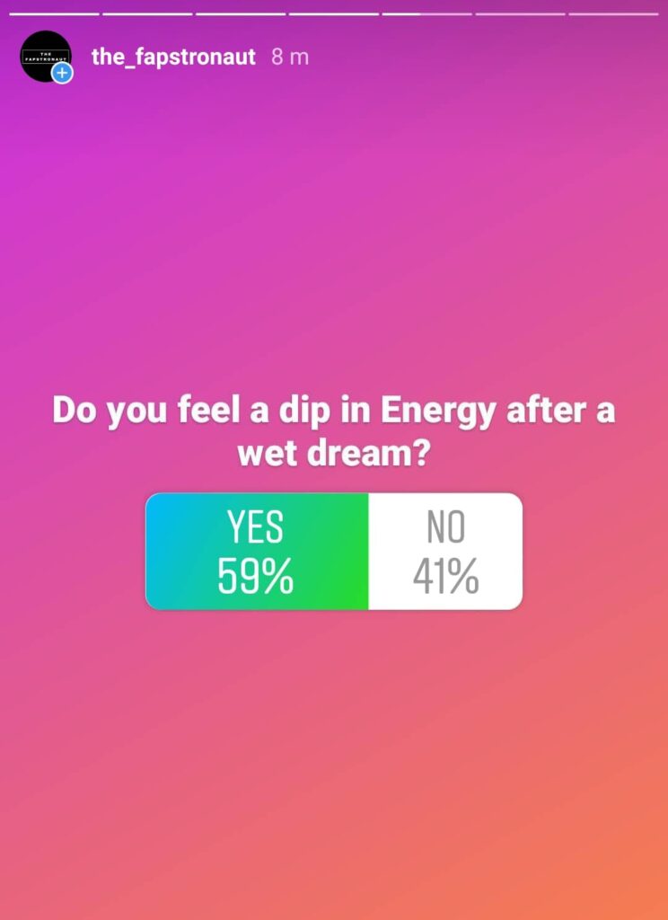 Dip in energy after a wet dream/nightfall