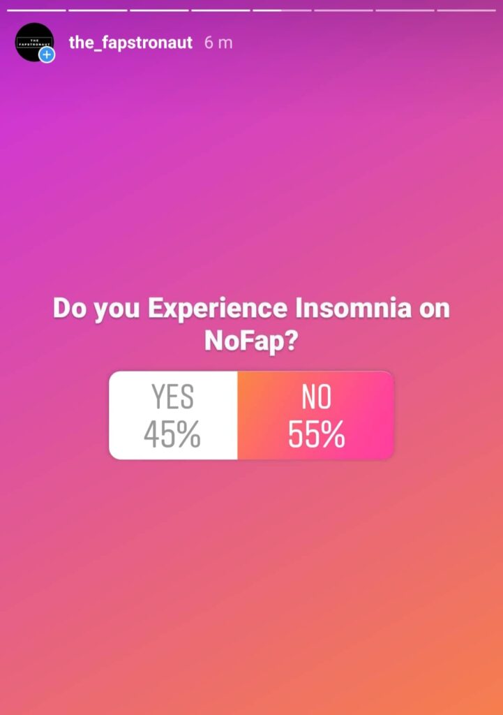 how many people experience insomnia on nofap