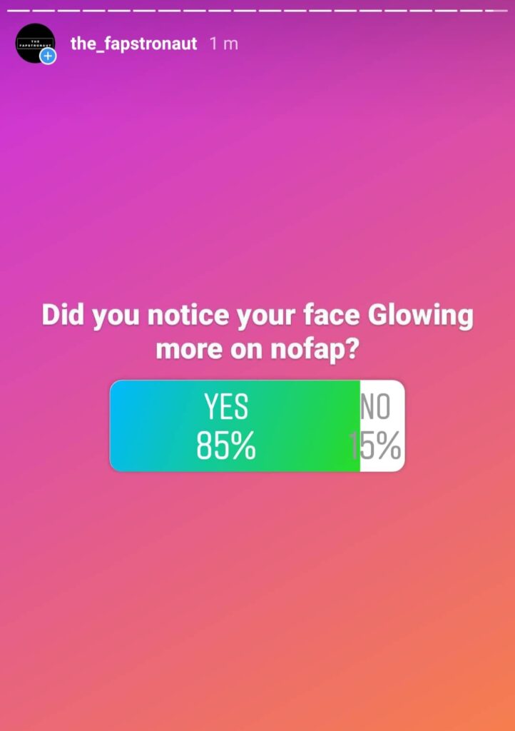 glowing face on nofap