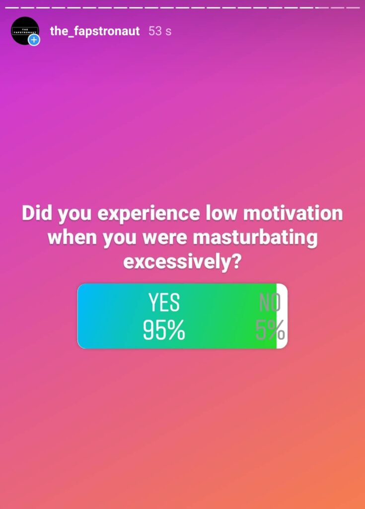 Low motivation due to excessive masturbation
