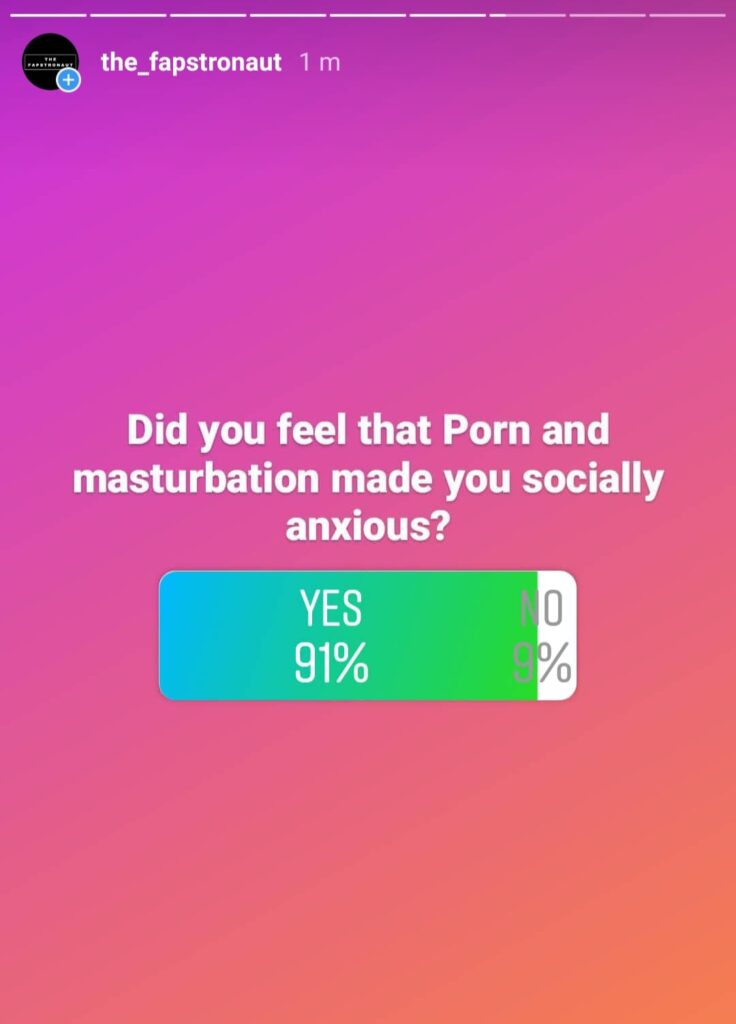 Porn and masturbation can cause social anxiety